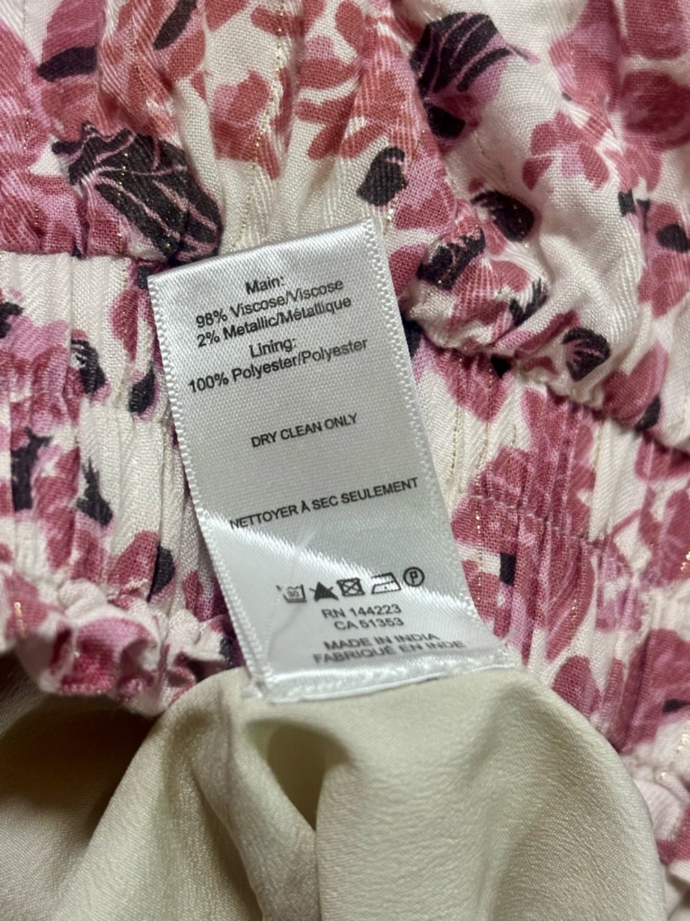 Bishop + Young Ruffled Pink Floral Skirt Small Anthropologie. EUC. - Picture 5 of 6
